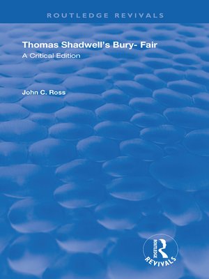 cover image of Thomas Shadwell's Bury-Fair